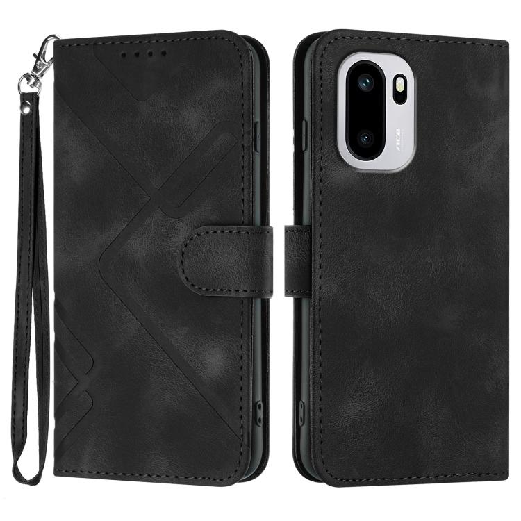 Line Pattern Skin Feel Leather Phone Case, For OnePlus Turbo 6 / 6V, For OnePlus Ace 6, For OnePlus 15, For OnePlus 13T