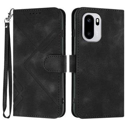 Line Pattern Skin Feel Leather Phone Case, For OnePlus Turbo 6 / 6V, For OnePlus Ace 6, For OnePlus 15, For OnePlus 13T