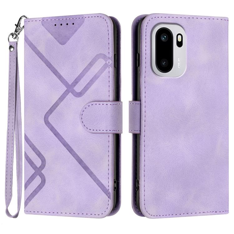 Line Pattern Skin Feel Leather Phone Case, For OnePlus Turbo 6 / 6V, For OnePlus Ace 6, For OnePlus 15, For OnePlus 13T