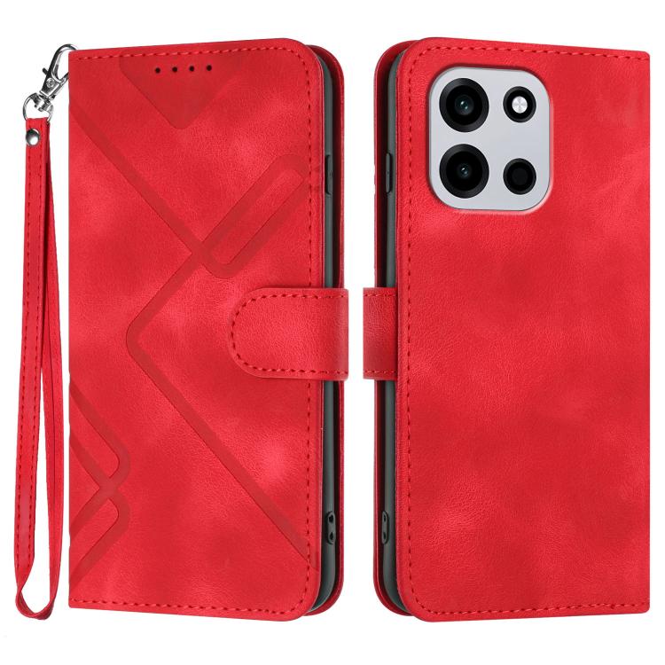 Line Pattern Skin Feel Leather Phone Case, For OnePlus Turbo 6 / 6V, For OnePlus Ace 6, For OnePlus 15, For OnePlus 13T