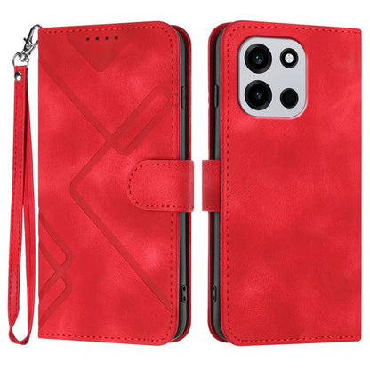 Line Pattern Skin Feel Leather Phone Case, For OnePlus Turbo 6 / 6V, For OnePlus Ace 6, For OnePlus 15, For OnePlus 13T