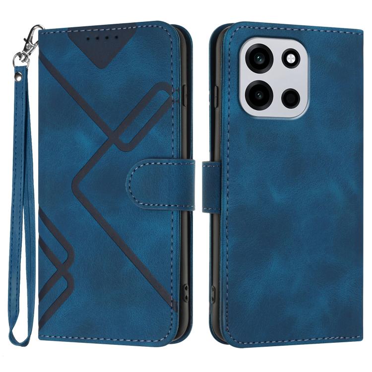 Line Pattern Skin Feel Leather Phone Case, For OnePlus Turbo 6 / 6V, For OnePlus Ace 6, For OnePlus 15, For OnePlus 13T