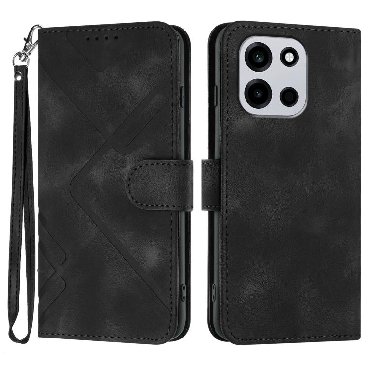 Line Pattern Skin Feel Leather Phone Case, For OnePlus Turbo 6 / 6V, For OnePlus Ace 6, For OnePlus 15, For OnePlus 13T
