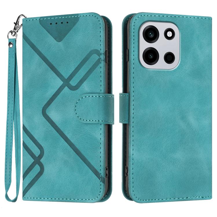 Line Pattern Skin Feel Leather Phone Case, For OnePlus Turbo 6 / 6V, For OnePlus Ace 6, For OnePlus 15, For OnePlus 13T