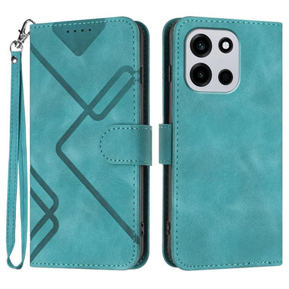 Line Pattern Skin Feel Leather Phone Case, For OnePlus Turbo 6 / 6V, For OnePlus Ace 6, For OnePlus 15, For OnePlus 13T