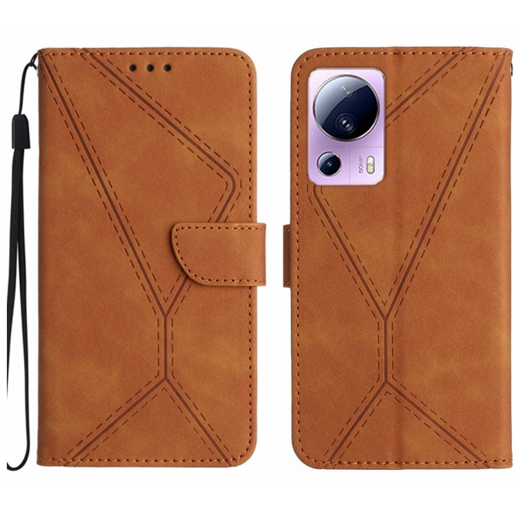 Stitching Embossed Leather Phone Case, For Xiaomi 13 Lite, For Xiaomi 13 Pro, For Xiaomi 13, For Xiaomi 12T / 12T Pro