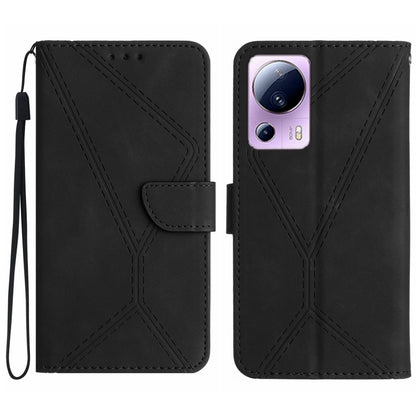 Stitching Embossed Leather Phone Case, For Xiaomi 13 Lite, For Xiaomi 13 Pro, For Xiaomi 13, For Xiaomi 12T / 12T Pro