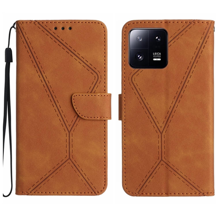 Stitching Embossed Leather Phone Case, For Xiaomi 13 Lite, For Xiaomi 13 Pro, For Xiaomi 13, For Xiaomi 12T / 12T Pro