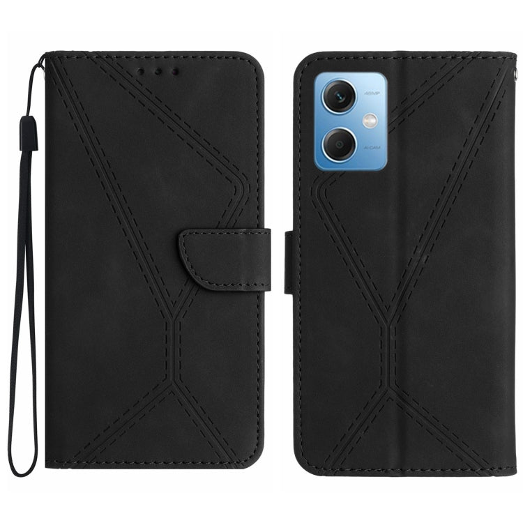 Stitching Embossed Leather Phone Case, For Xiaomi Redmi Note 12 Pro+, For Redmi Note 12 Pro 5G, For Xiaomi POCO X5 Pro, For Xiaomi Redmi Note 12 5G