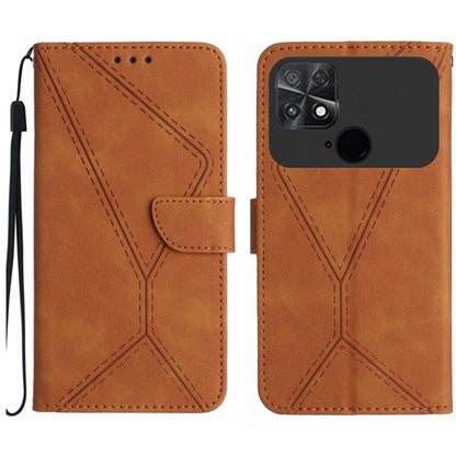 Stitching Embossed Leather Phone Case, For Xiaomi POCO M5 / M4 5G, For Xiaomi POCO M5S, For Xiaomi POCO X4 GT, For Xiaomi POCO C40