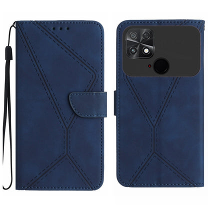 Stitching Embossed Leather Phone Case, For Xiaomi POCO M5 / M4 5G, For Xiaomi POCO M5S, For Xiaomi POCO X4 GT, For Xiaomi POCO C40