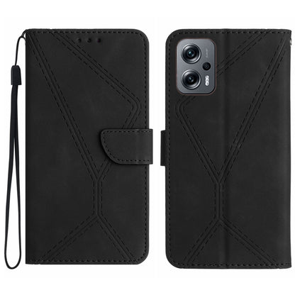 Stitching Embossed Leather Phone Case, For Xiaomi POCO M5 / M4 5G, For Xiaomi POCO M5S, For Xiaomi POCO X4 GT, For Xiaomi POCO C40