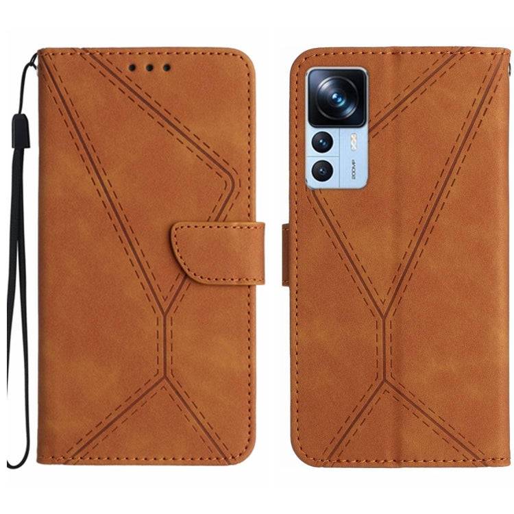 Stitching Embossed Leather Phone Case, For Xiaomi 13 Lite, For Xiaomi 13 Pro, For Xiaomi 13, For Xiaomi 12T / 12T Pro