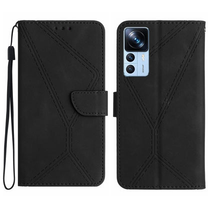 Stitching Embossed Leather Phone Case, For Xiaomi 13 Lite, For Xiaomi 13 Pro, For Xiaomi 13, For Xiaomi 12T / 12T Pro