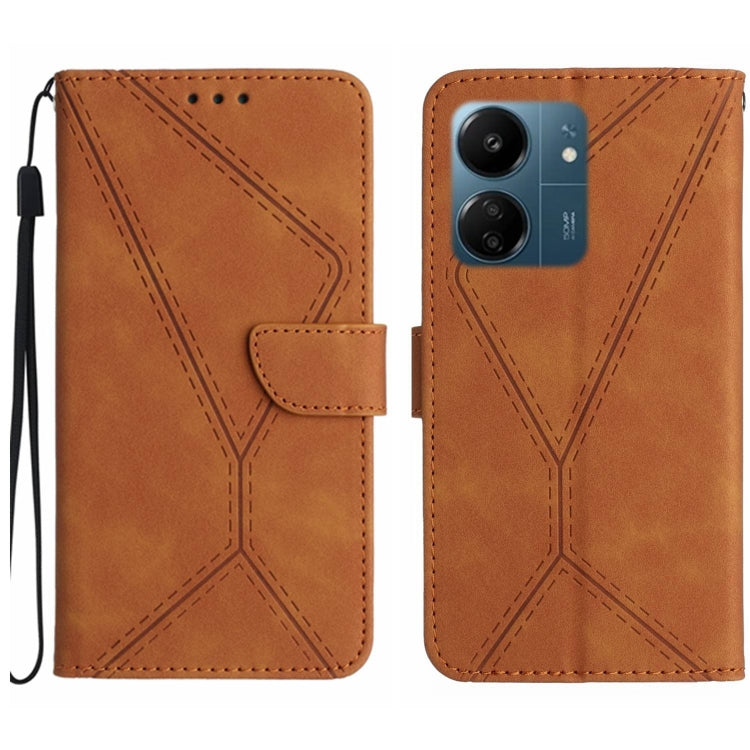 Stitching Embossed Leather Phone Case, For Xiaomi 14 Ultra, For Xiaomi 14 Pro, For Xiaomi 14, For Xiaomi Redmi 13C 4G