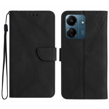 Stitching Embossed Leather Phone Case, For Xiaomi 14 Ultra, For Xiaomi 14 Pro, For Xiaomi 14, For Xiaomi Redmi 13C 4G