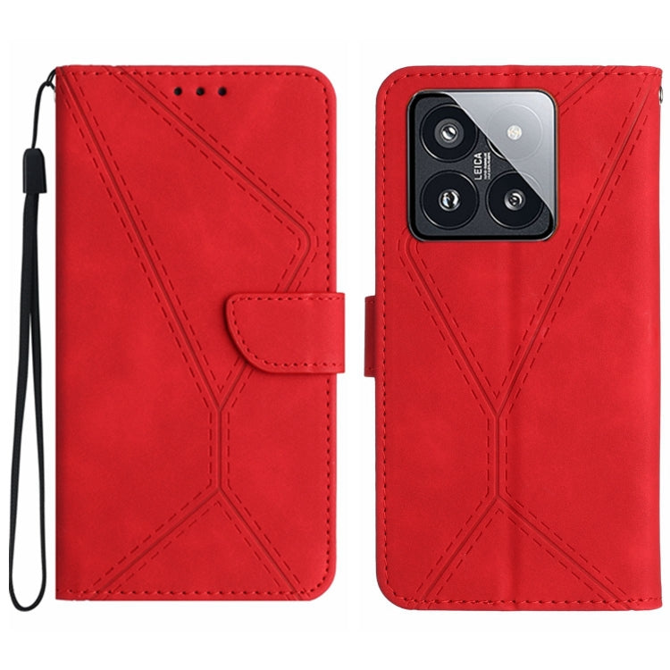 Stitching Embossed Leather Phone Case, For Xiaomi 14 Ultra, For Xiaomi 14 Pro, For Xiaomi 14, For Xiaomi Redmi 13C 4G