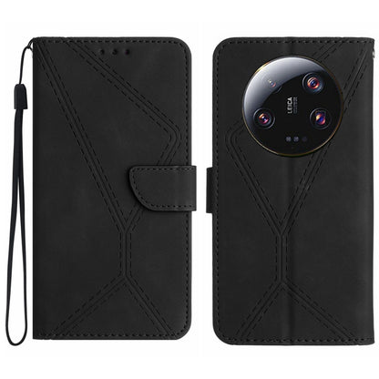 Stitching Embossed Leather Phone Case, For Xiaomi 14 Ultra, For Xiaomi 14 Pro, For Xiaomi 14, For Xiaomi Redmi 13C 4G