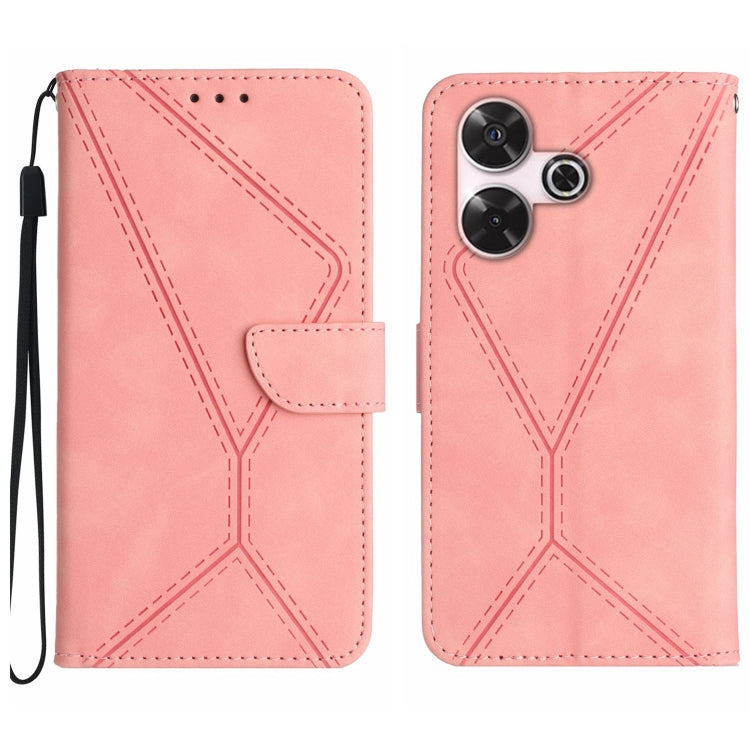 Stitching Embossed Leather Phone Case, For Xiaomi Redmi 13 4G Global / 5G Global, For Xiaomi Redmi A3, For Xiaomi Redmi Note 13 4G Global, For Xiaomi Redmi 13C 5G