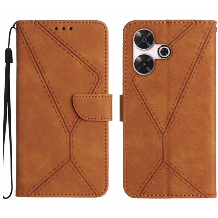 Stitching Embossed Leather Phone Case, For Xiaomi Redmi 13 4G Global / 5G Global, For Xiaomi Redmi A3, For Xiaomi Redmi Note 13 4G Global, For Xiaomi Redmi 13C 5G