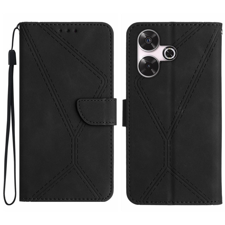 Stitching Embossed Leather Phone Case, For Xiaomi Redmi 13 4G Global / 5G Global, For Xiaomi Redmi A3, For Xiaomi Redmi Note 13 4G Global, For Xiaomi Redmi 13C 5G