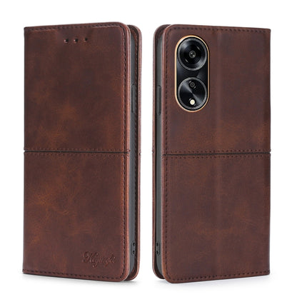Cow Texture Magnetic Leather Phone Case, For OPPO A1 5G