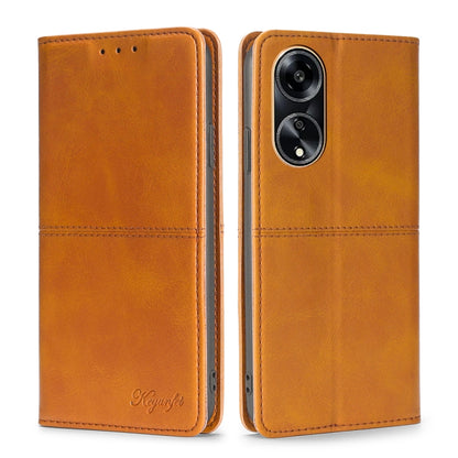 Cow Texture Magnetic Leather Phone Case, For OPPO A1 5G