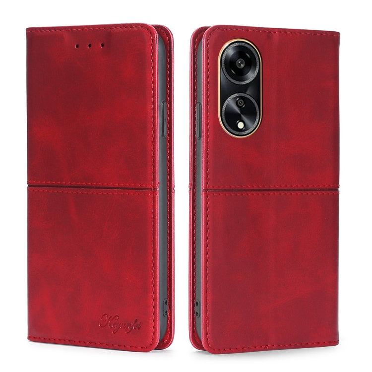 Cow Texture Magnetic Leather Phone Case, For OPPO A1 5G