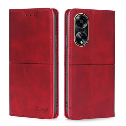 Cow Texture Magnetic Leather Phone Case, For OPPO A1 5G