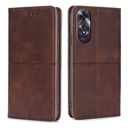 Cow Texture Magnetic Leather Phone Case, For OPPO Reno12 F 5G, For OPPO A3 Pro 5G India, For OPPO Reno12 5G Global, For OPPO A60 4G Global