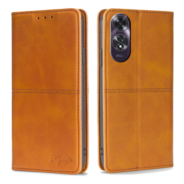 Cow Texture Magnetic Leather Phone Case, For OPPO Reno12 F 5G, For OPPO A3 Pro 5G India, For OPPO Reno12 5G Global, For OPPO A60 4G Global