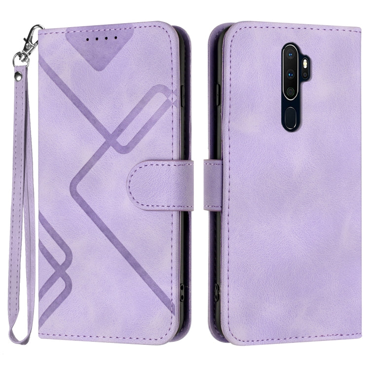 Line Pattern Skin Feel Leather Phone Case, For OPPO A52 / A72 / A92, For OPPO A9 2020/A5 2020