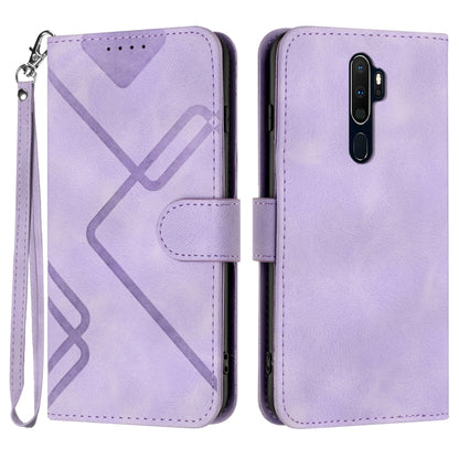 Line Pattern Skin Feel Leather Phone Case, For OPPO A52 / A72 / A92, For OPPO A9 2020/A5 2020