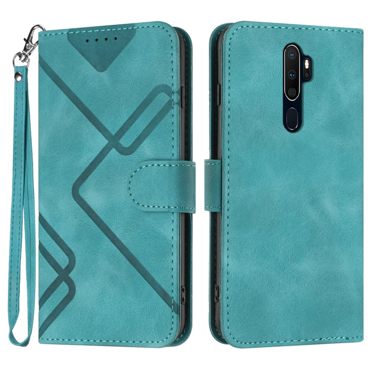 Line Pattern Skin Feel Leather Phone Case, For OPPO A52 / A72 / A92, For OPPO A9 2020/A5 2020