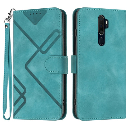 Line Pattern Skin Feel Leather Phone Case, For OPPO A52 / A72 / A92, For OPPO A9 2020/A5 2020
