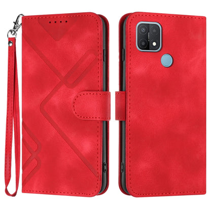 Line Pattern Skin Feel Leather Phone Case, For OPPO A74 5G/A93 5G/A54 5G, For OPPO Reno5 4G / 5G / Find X3 Lite, For OPPO A15 / A15s, For OPPO A53s / A32 / A53