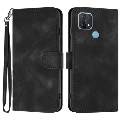 Line Pattern Skin Feel Leather Phone Case, For OPPO A74 5G/A93 5G/A54 5G, For OPPO Reno5 4G / 5G / Find X3 Lite, For OPPO A15 / A15s, For OPPO A53s / A32 / A53