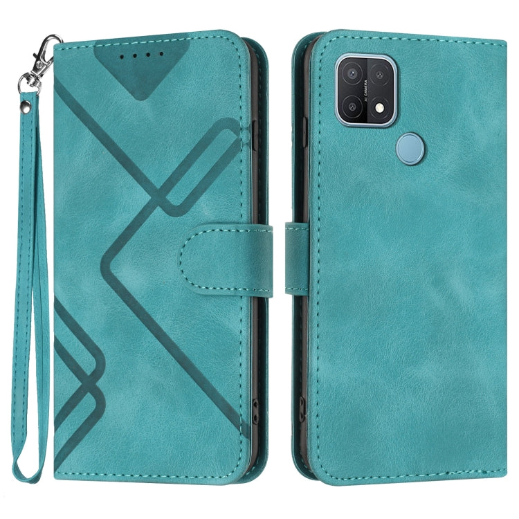 Line Pattern Skin Feel Leather Phone Case, For OPPO A74 5G/A93 5G/A54 5G, For OPPO Reno5 4G / 5G / Find X3 Lite, For OPPO A15 / A15s, For OPPO A53s / A32 / A53