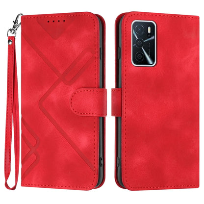 Line Pattern Skin Feel Leather Phone Case, For OPPO A16 4G/A55 5G/A53s 5G, For OPPO Reno6 Pro+ 5G, For OPPO A94 4G/A95 5G/Reno5 Z, For OPPO A94 5G/F19 Pro/F19 Pro+ 5G