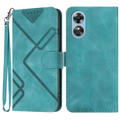 Line Pattern Skin Feel Leather Phone Case, For OPPO A1 Pro / Reno8 T 5G Global, For OPPO A77 4G Global, For OPPO A98 5G, For OPPO A17
