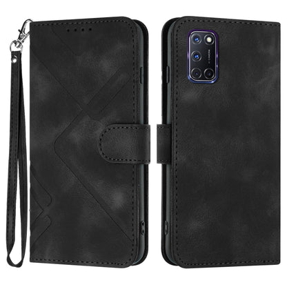 Line Pattern Skin Feel Leather Phone Case, For OPPO A52 / A72 / A92, For OPPO A9 2020/A5 2020