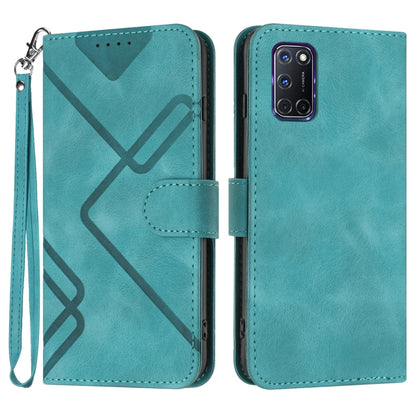 Line Pattern Skin Feel Leather Phone Case, For OPPO A52 / A72 / A92, For OPPO A9 2020/A5 2020