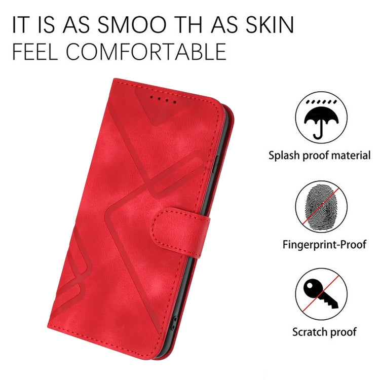 Line Pattern Skin Feel Leather Phone Case, For OPPO A74 5G/A93 5G/A54 5G, For OPPO Reno5 4G / 5G / Find X3 Lite, For OPPO A15 / A15s, For OPPO A53s / A32 / A53