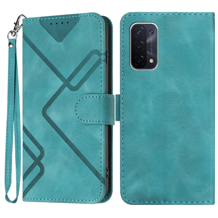Line Pattern Skin Feel Leather Phone Case, For OPPO A74 5G/A93 5G/A54 5G, For OPPO Reno5 4G / 5G / Find X3 Lite, For OPPO A15 / A15s, For OPPO A53s / A32 / A53