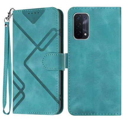 Line Pattern Skin Feel Leather Phone Case, For OPPO A74 5G/A93 5G/A54 5G, For OPPO Reno5 4G / 5G / Find X3 Lite, For OPPO A15 / A15s, For OPPO A53s / A32 / A53
