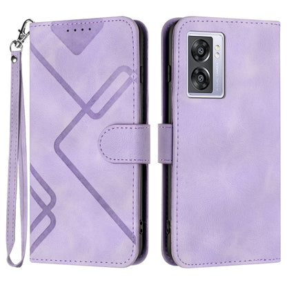 Line Pattern Skin Feel Leather Phone Case, For OPPO A57e 4G Global/A57s 4G Global, For OPPO A57s 4G/A77 5G/A57 5G, For OPPO A57 5G/A77 5G/A57 4G Global, For OPPO Reno8 Pro 5G/Reno8 Pro+ 5G