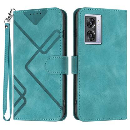 Line Pattern Skin Feel Leather Phone Case, For OPPO A57e 4G Global/A57s 4G Global, For OPPO A57s 4G/A77 5G/A57 5G, For OPPO A57 5G/A77 5G/A57 4G Global, For OPPO Reno8 Pro 5G/Reno8 Pro+ 5G