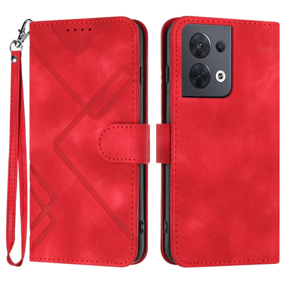Line Pattern Skin Feel Leather Phone Case, For OPPO Reno8 5G, For OPPO A36 / A76 / A96 / K10 4G, For OPPO Reno6 Z 5G/Reno5 F/Reno5 Lite, For OPPO A16