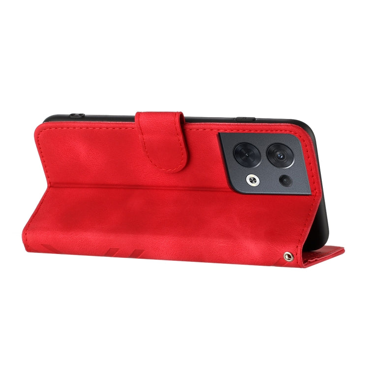 Line Pattern Skin Feel Leather Phone Case, For OPPO Reno8 5G, For OPPO A36 / A76 / A96 / K10 4G, For OPPO Reno6 Z 5G/Reno5 F/Reno5 Lite, For OPPO A16
