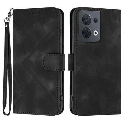 Line Pattern Skin Feel Leather Phone Case, For OPPO Reno8 5G, For OPPO A36 / A76 / A96 / K10 4G, For OPPO Reno6 Z 5G/Reno5 F/Reno5 Lite, For OPPO A16